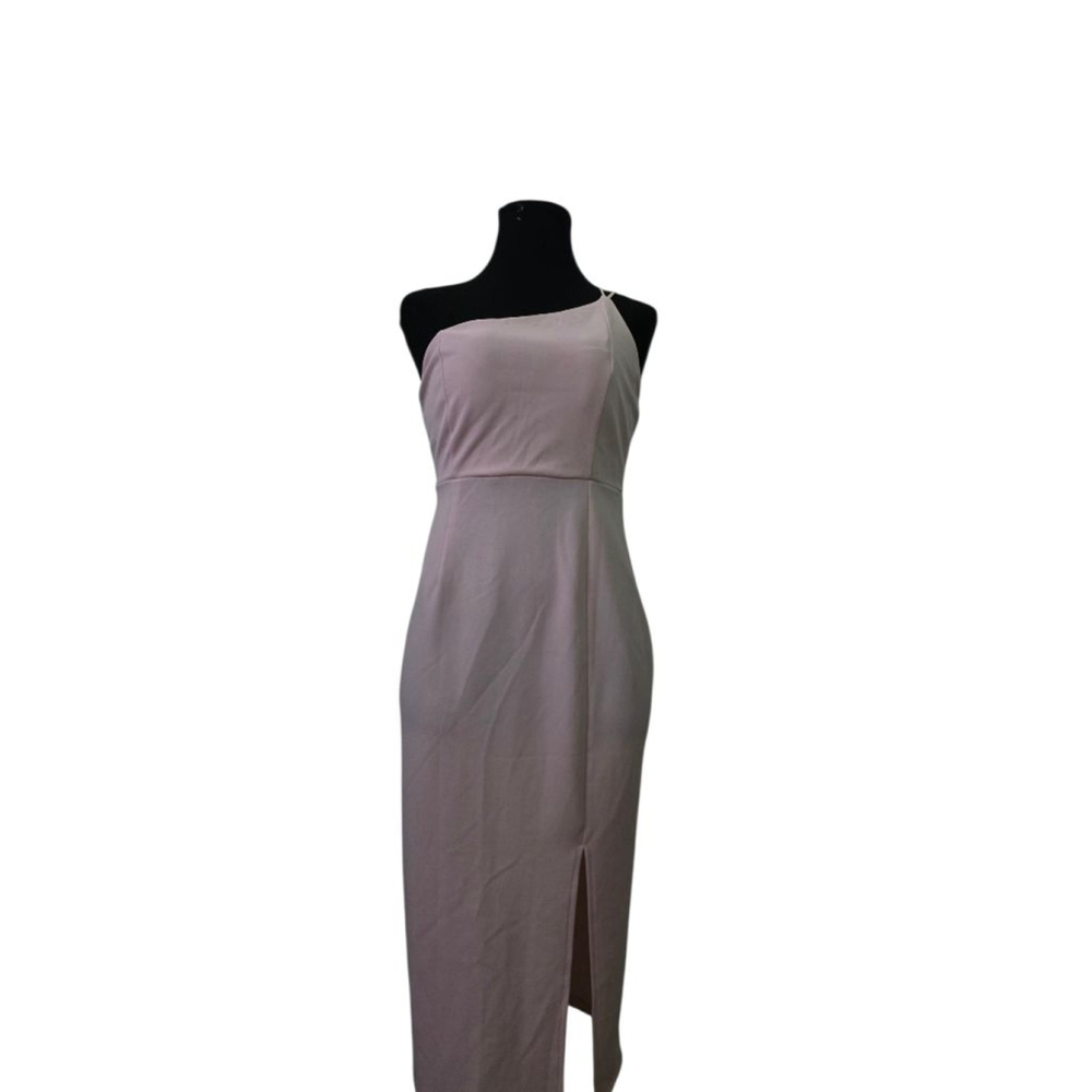 Women's Anrabess Blush One Shoulder Slit Midi Dress M